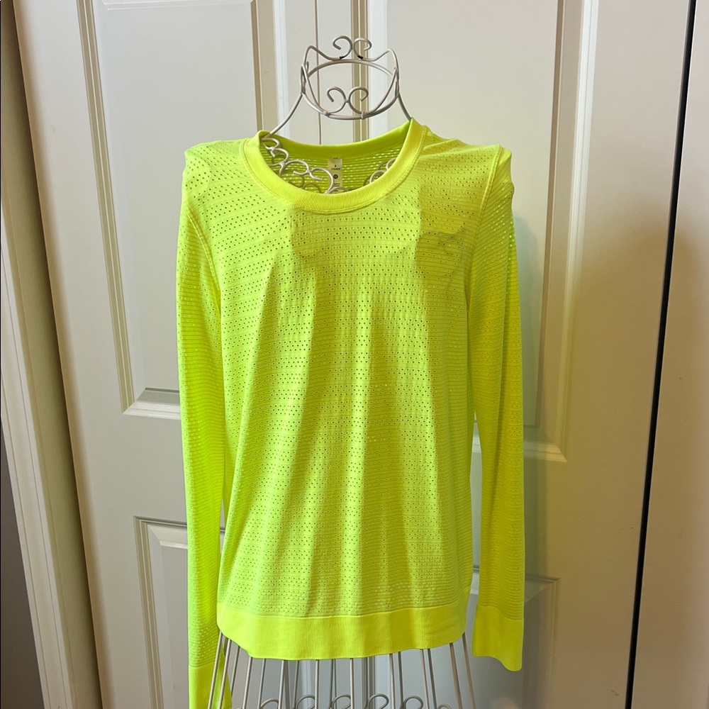 Lululemon Breeze By Neon Yellow Women's Top
